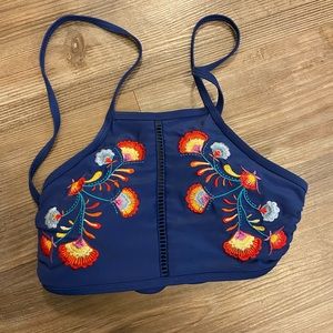 Navy blue swimsuit bikini top